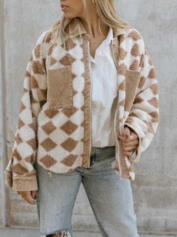 Fashion Plush Zipper Jacket