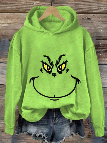 Women's Christmas Print Casual Hoodie
