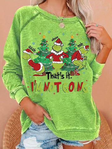 Women's Christmas Print Long Sleeve Sweatshirt