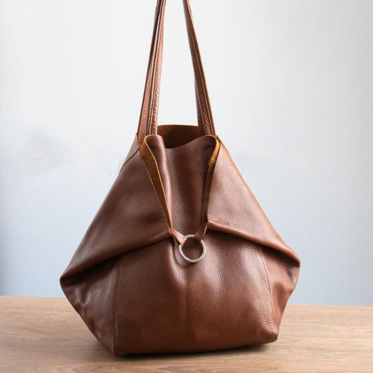 Oil Wax Leather Large Capacity Tote Bag