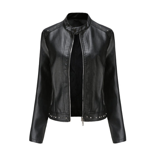 Rivet motorcycle leather jacket