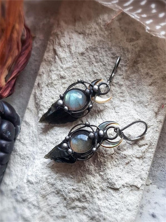 Wisherryy Vintage Witch Inspired Natural Stone Earrings