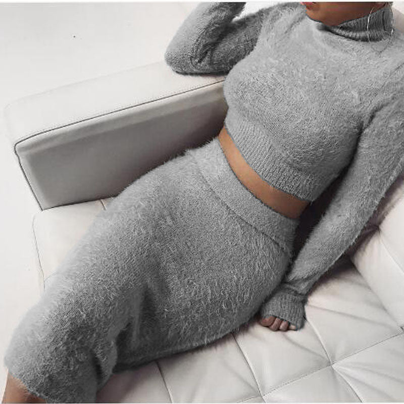 🔥Christmas Sale 🎁🎄-50% OFF-Fashion solid color long sleeve two-piece suit