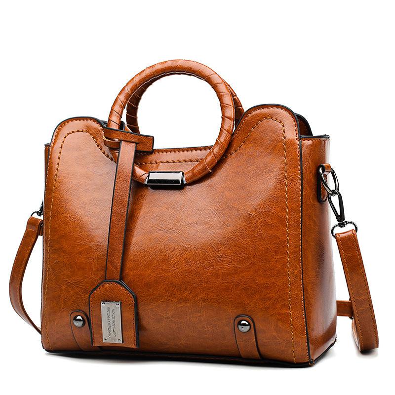 Fashionable oilskin versatile women's single shoulder diagonal women's bag