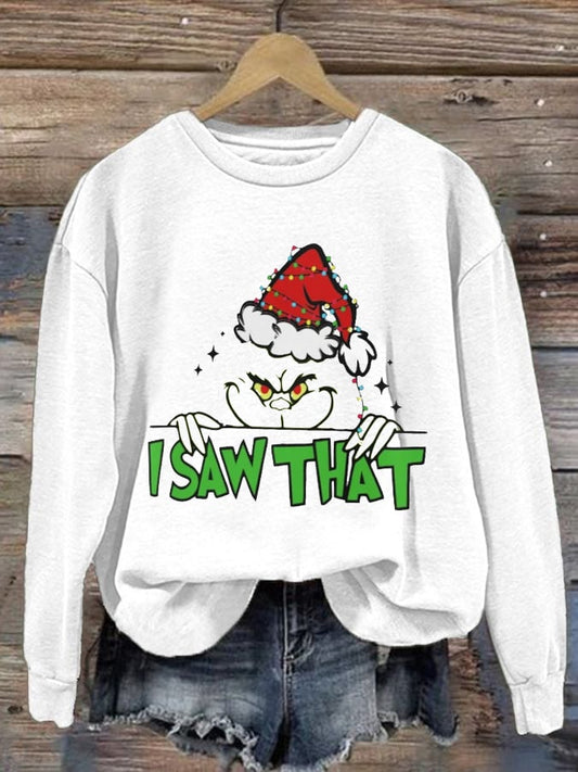 Women'S I Saw That Printed Crew Neck Sweatshirt