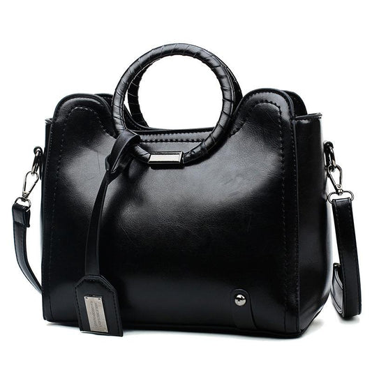 Fashionable oilskin versatile women's single shoulder diagonal women's bag