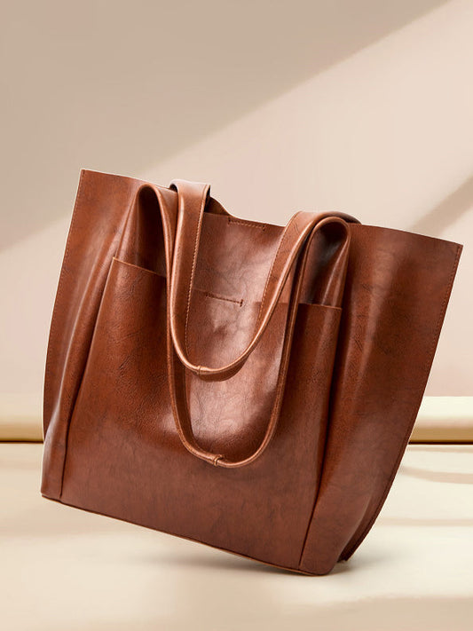 Vintage leather tote bag