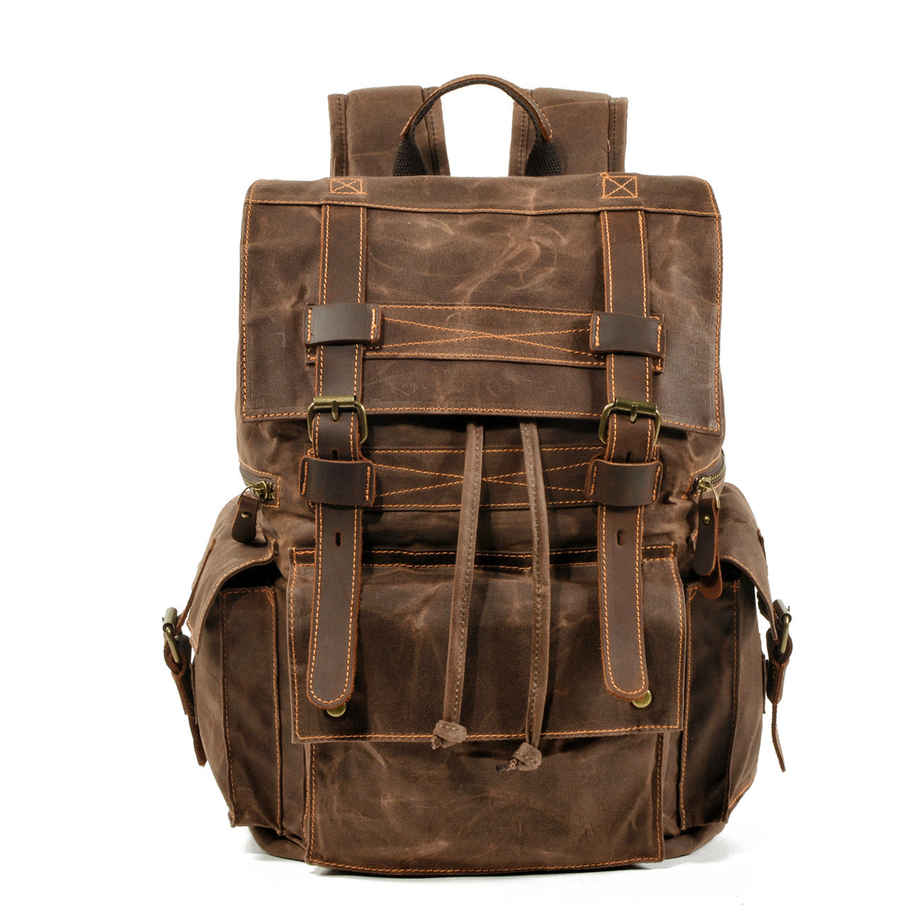 Retro Backpack Leather Mountaineering Bag