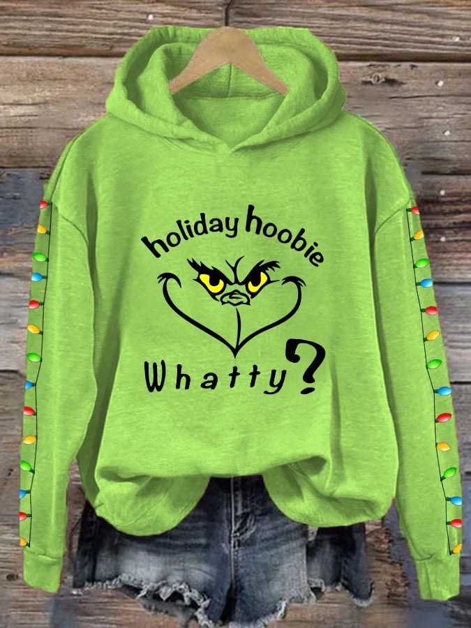 Women's Holiday Hoobie Whatty? Print Hoodie