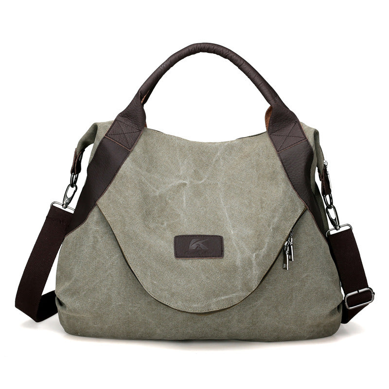 Large Capacity Ladies Canvas Single Shoulder Crossbody Bag