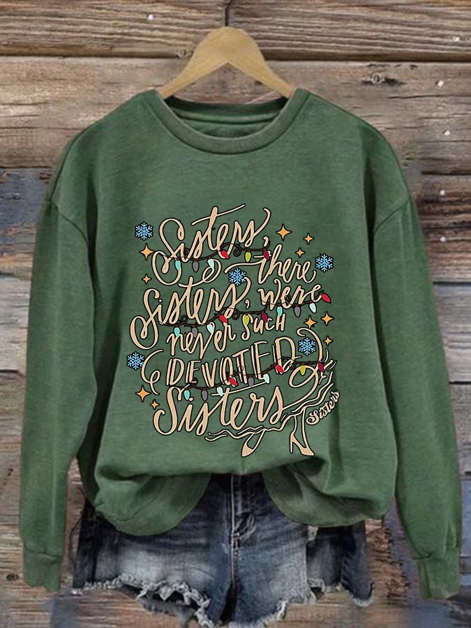 Women'S Christmas White Christmas Printed Sweatshirt