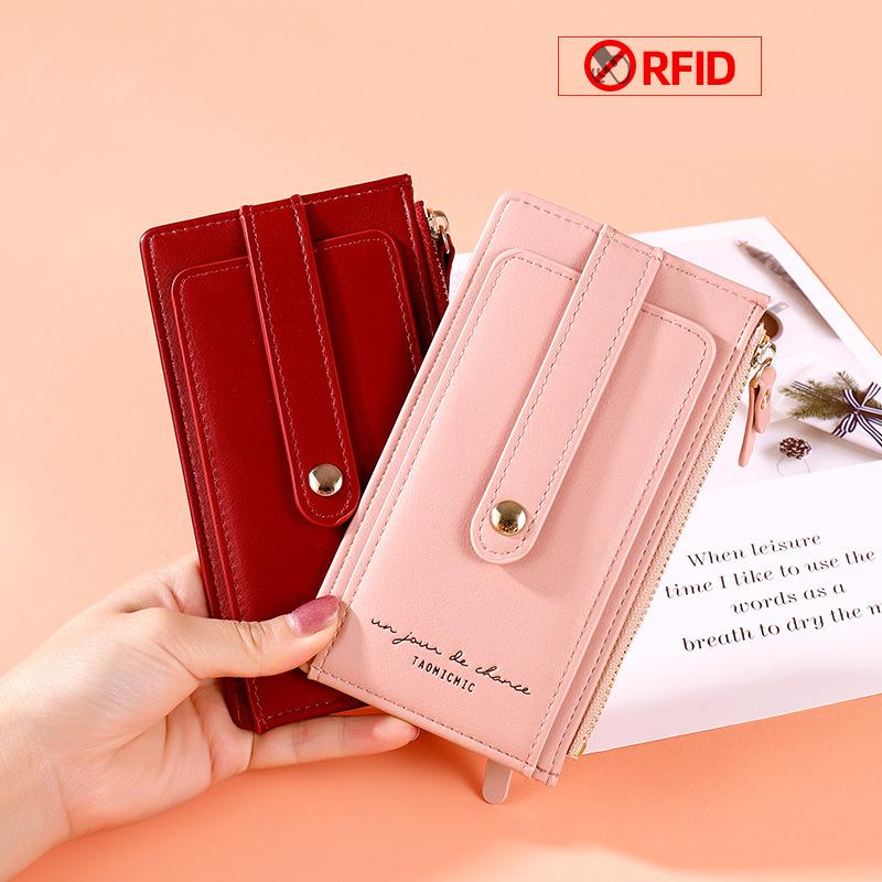 Anti-demagnetization NFC shielding card holder Multi-card position wallet