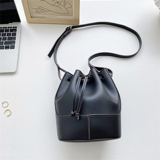 Crossbody Large Capacity Spliced Bucket Bag