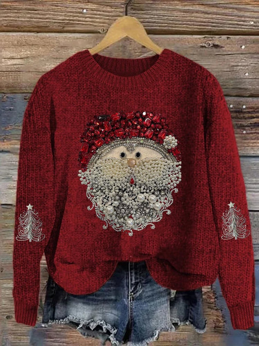 Women's Christmas Santa Claus Crew Neck Sweatshirt