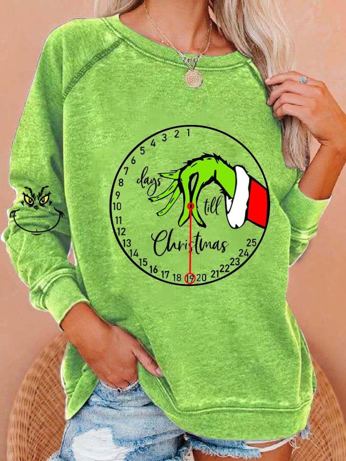 Women's Day Still Christmas Print Casual Sweatshirt