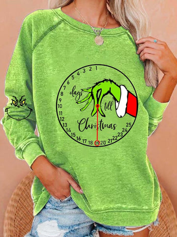 Women's Day Still Christmas Print Casual Sweatshirt