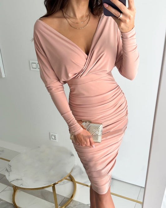 V-neck Sexy Waist Dress