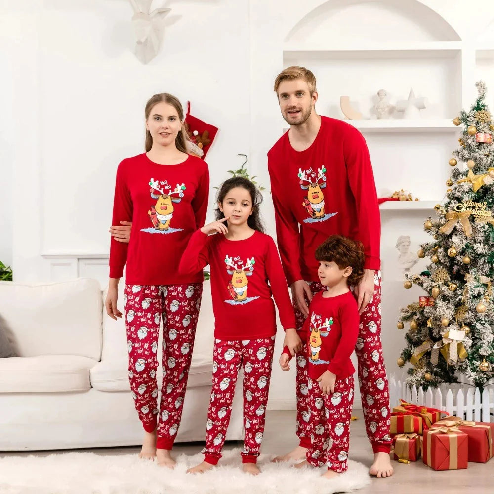 Reindeer and Santa Christmas Matching Set