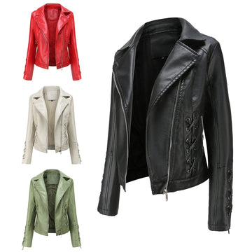 Women's Plush Leather Jacket