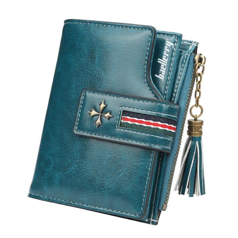 Women Oil Wax Leather Small Wallet