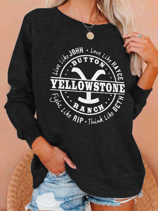 Western Logo Graphic Comfy Sweatshirt