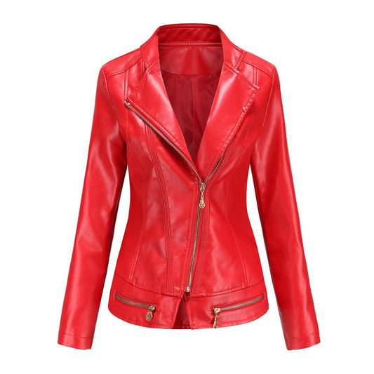 Women's Plush Leather Jacket