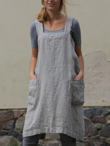 Simple Utility Cross Back Apron