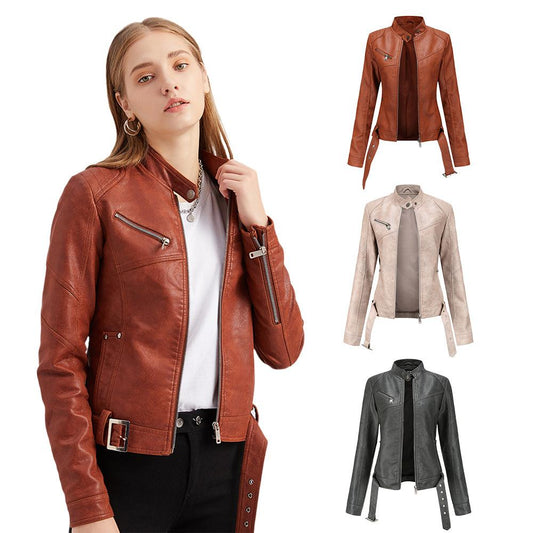 LADY SHORT JACKET SPRING JACKET MOTOR BIKER