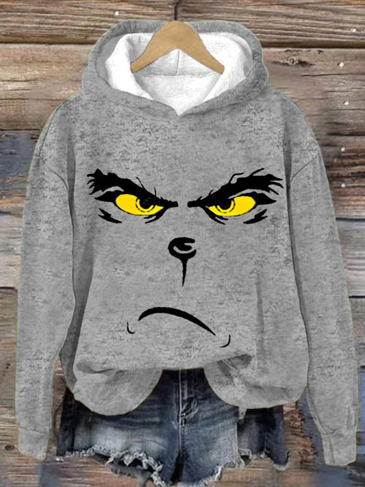 Women's Christmas Cartoon Character Print Casual Hoodie