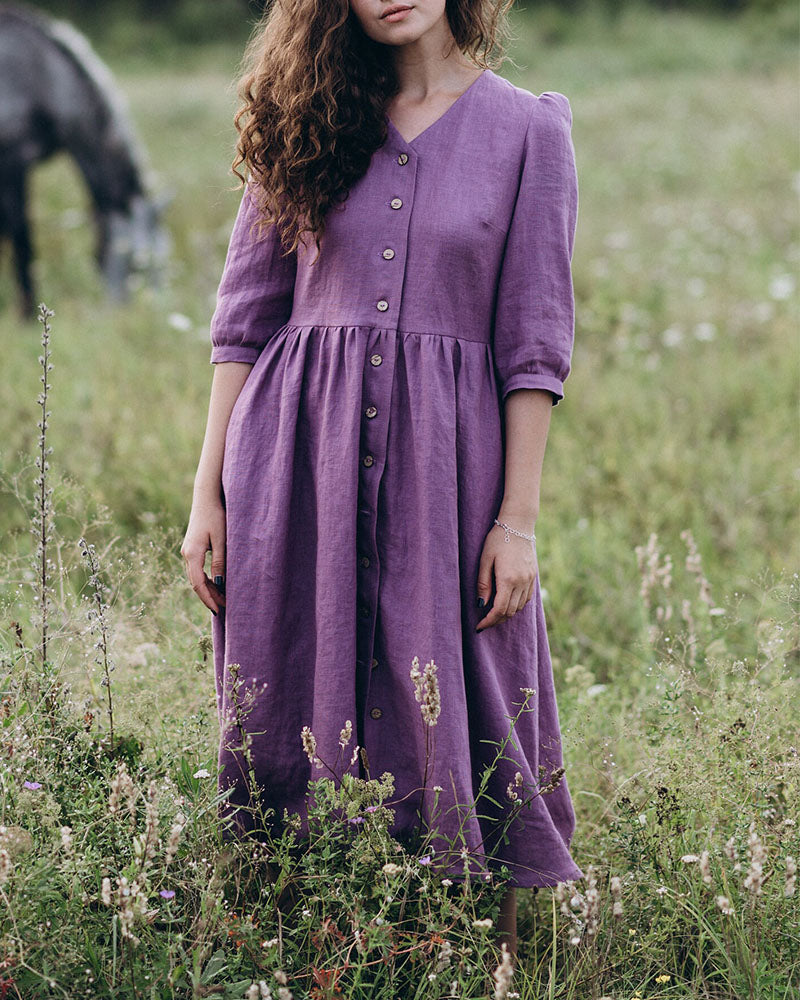 Vintage cotton linen dress