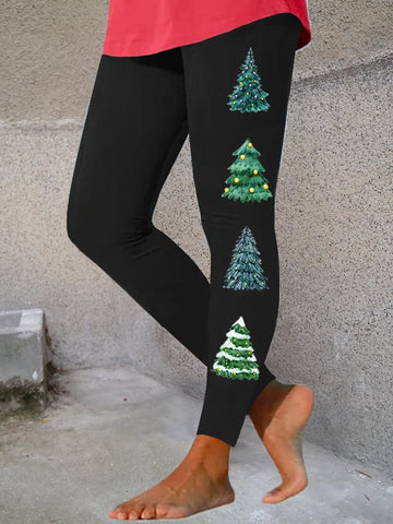 Women's Christmas Tree Print Leggings