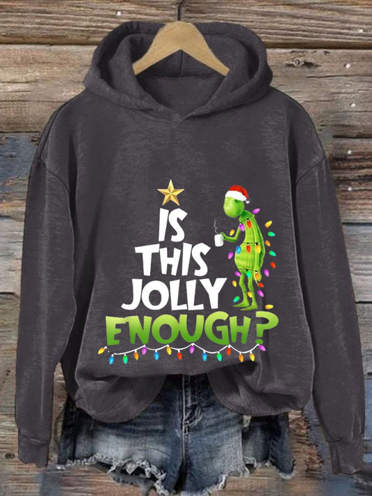 Women's Is This Jolly Enough Print Casual Hoodie