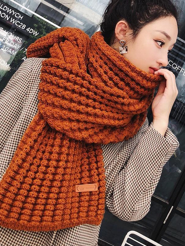 🔥Christmas Sale 🎁🎄-50% OFF-New Winter Knitted Scarf Fashion Women Warm Pashmina  Thickened Wool Scarf