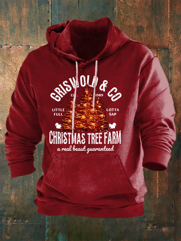 Men's Griswold & Co Est 1989 Christmas Tree Farm Print Hoodie