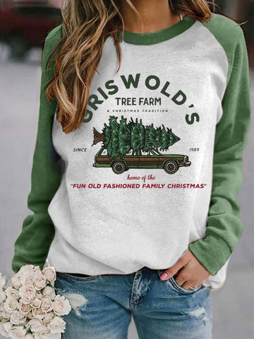 Women's Vintage Griswold Christmas Print Sweatshirt