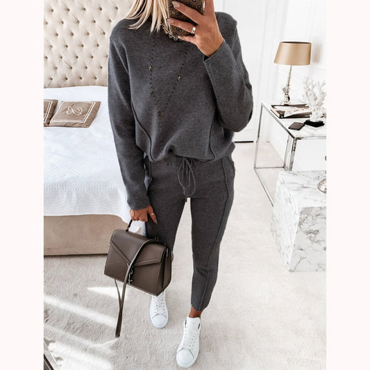 🔥Christmas Sale 🎁🎄-50% OFF-Casual Loose Long Sleeve Knitted Women's Suit