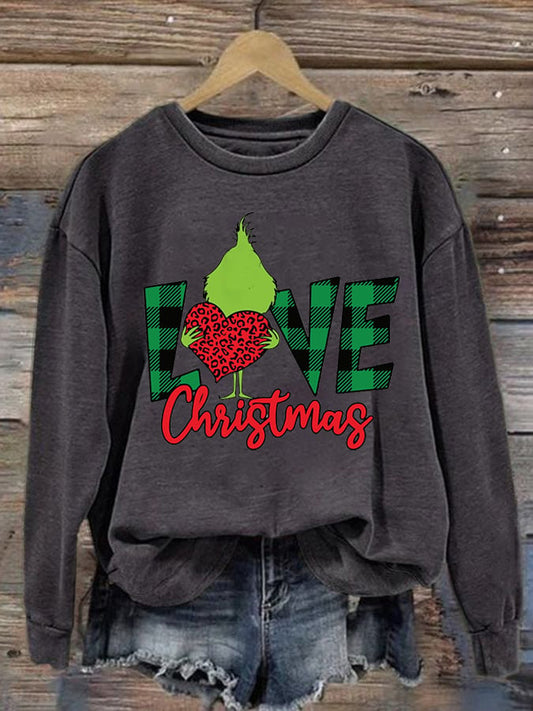 Women'S Love Christmas Printed Sweatshirt