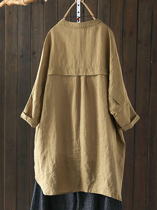 Long Sleeve Linen Shirts & Tops