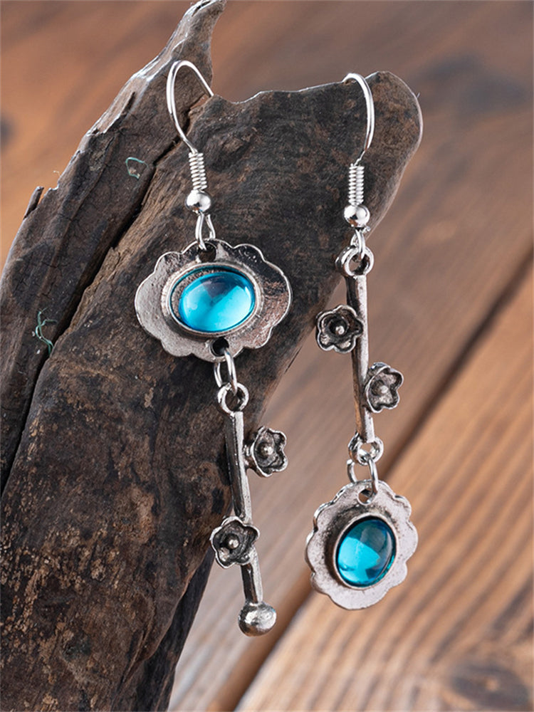 Wisherryy Flower Key Inspired Stone Studded Earrings