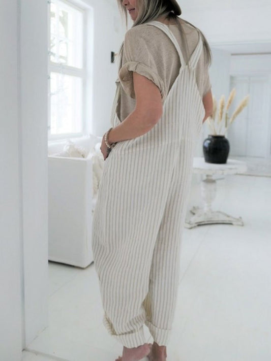 Striped Casual Jumpsuit