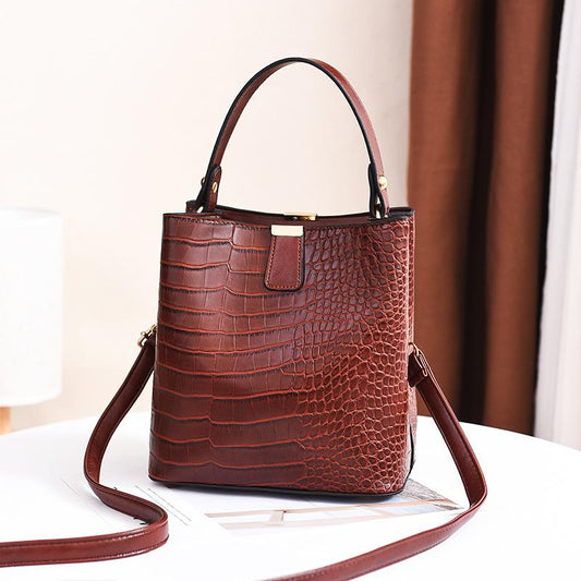 2021 new ladies one-shoulder messenger bucket bag