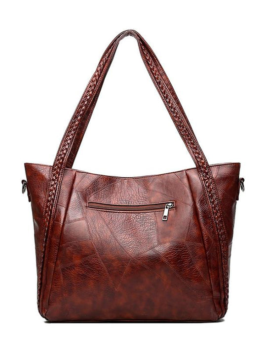 Vintage Braid Accent Multifunctional Tote Bag