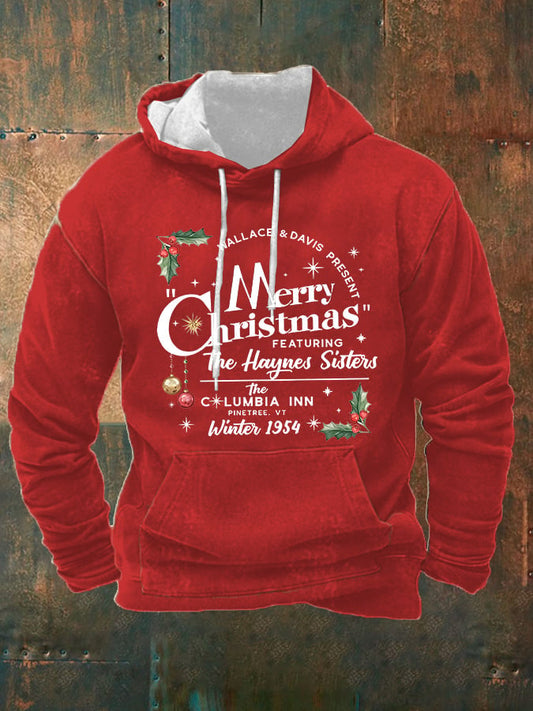 Men's Funny Merry Christmas Print Casual Hoodie