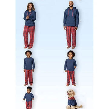 The Red And Blue Plaid Matching Family Sets