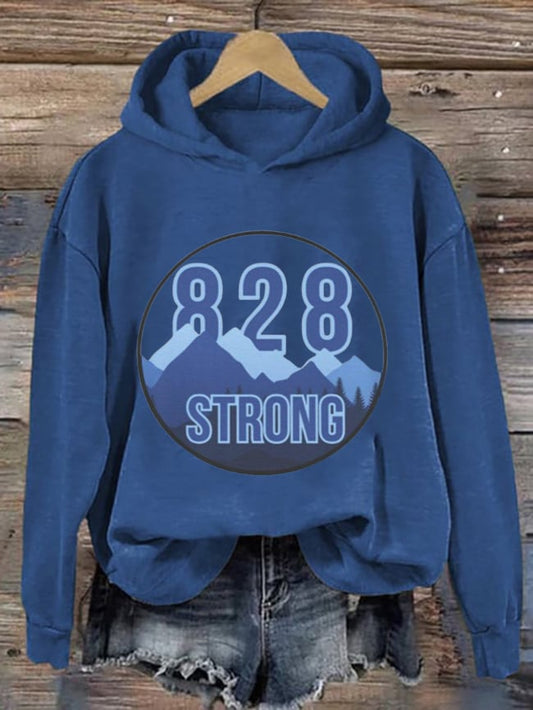 Women's #828 Strong Printed Casual Hoodie