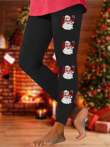 Women's Christmas Santa Print Leggings