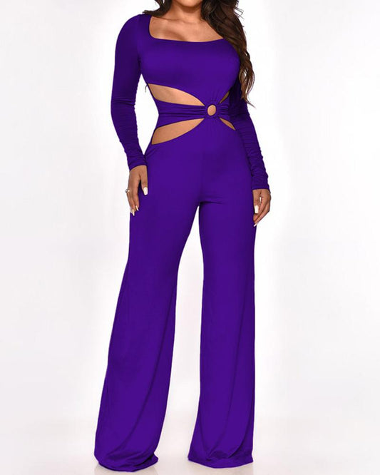 Women's Solid Color Waistless Jumpsuit