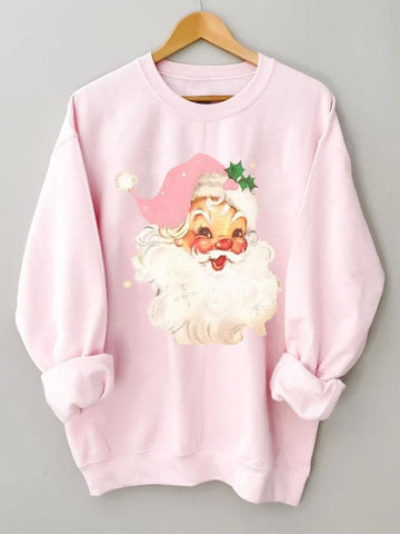 Christmas Santa Claus Print Sweatshirt