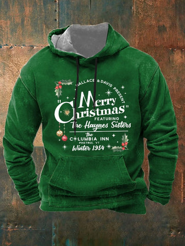 Men's Funny Merry Christmas Print Casual Hoodie