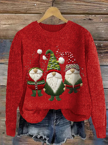 Women's Christmas  Print Crew Neck Sweatshirt